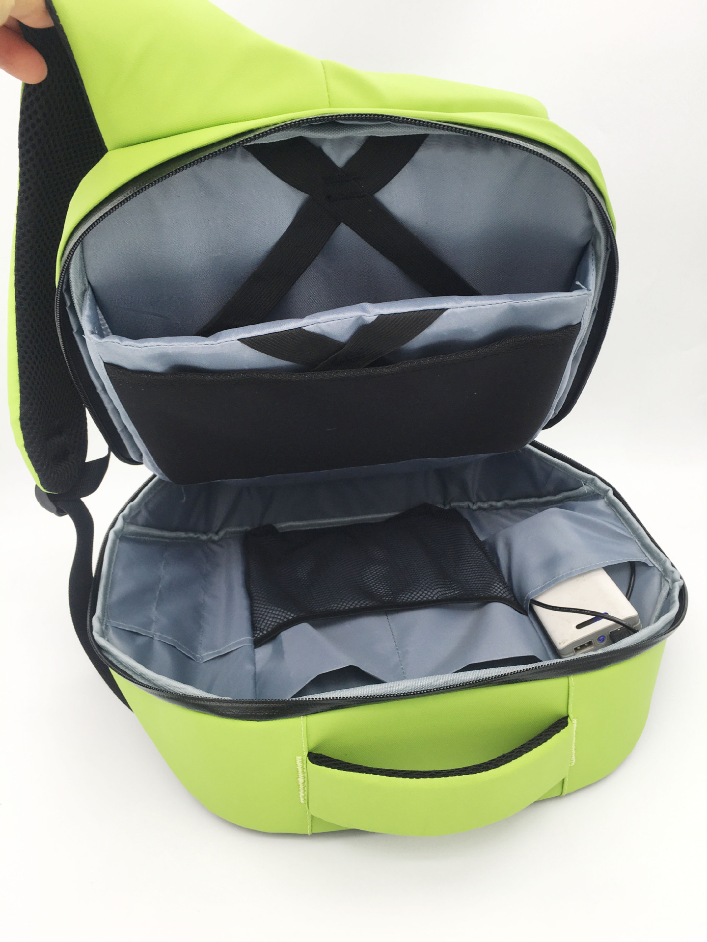 Regular LED Backpack Cycling & Hiking Bag DIY Text Animation Polyester Material Hot Sale - Black With WiFi photo 6