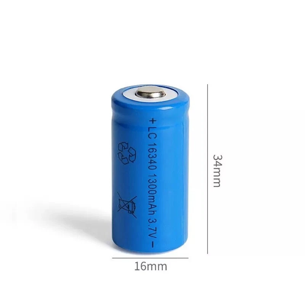 1300 MAh 16340 CR123A Rechargeable Lithium-ion Battereis 3.7 V Li-ion Battery USB Battery Charger photo 6