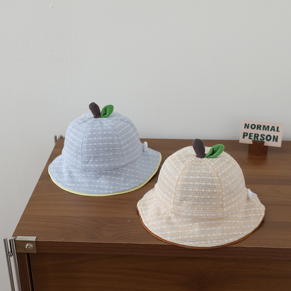 3D-shaped Small Fruit Children's Fisherman Hat, Knitted Jacquard, Contrasting Color Piping, Soft Brim, Outdoor Casual photo 6