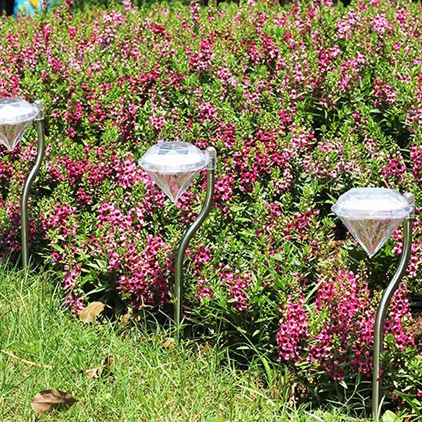 4Pcs Solar Garden Light Outdoor Diamond LED Light IP65 Waterproof photo 2