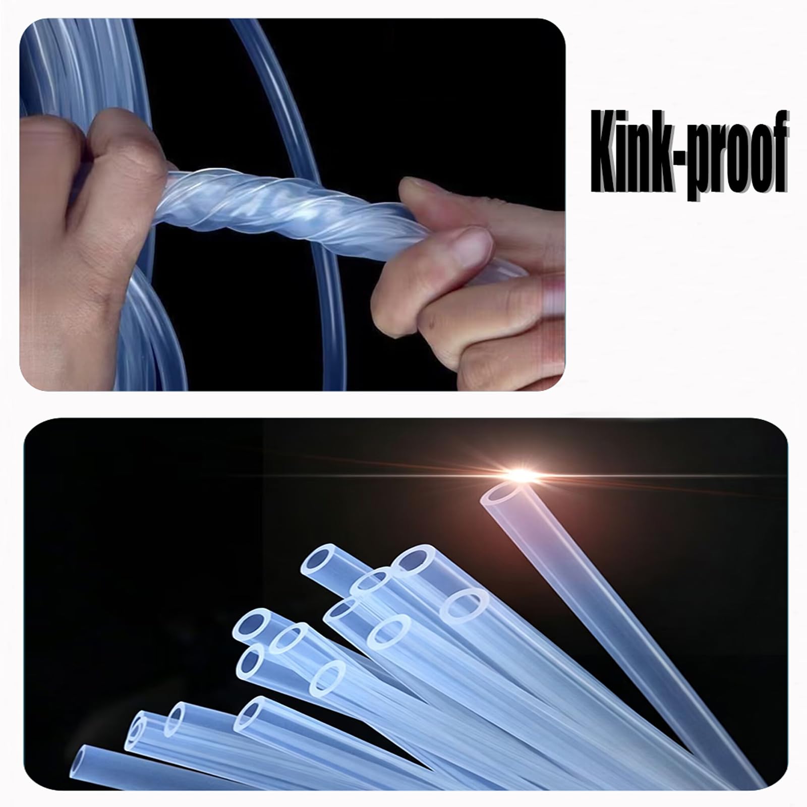 Aquarium Silicone Airline Tubing Odorless Anti-Fall-Off Air Hose 6.5Ft  ID For Fish Tank Air Pump Air Stone And Bubble Filter photo 3