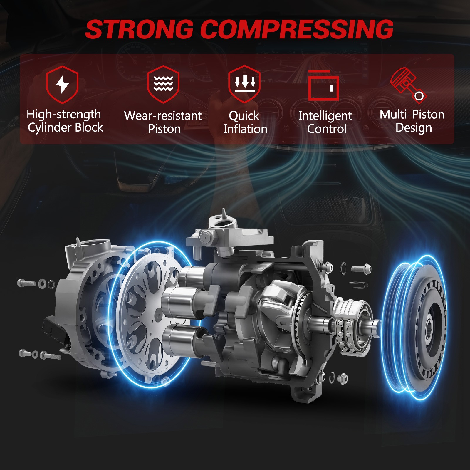 A,C AC Compressor For -Nissan Murano Maxima 3.5L 2009-2014 Air Conditioner 11319C photo 5