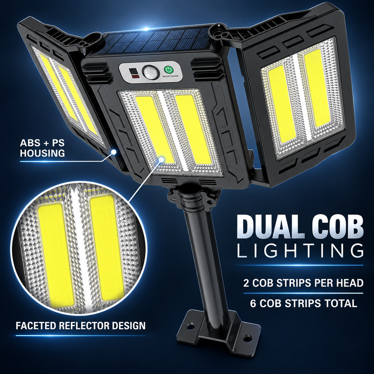 Solar Powered Rechargeable Motion Sensor COB LED Work Light 3000mAh For Auto W786 2 5 photo 3