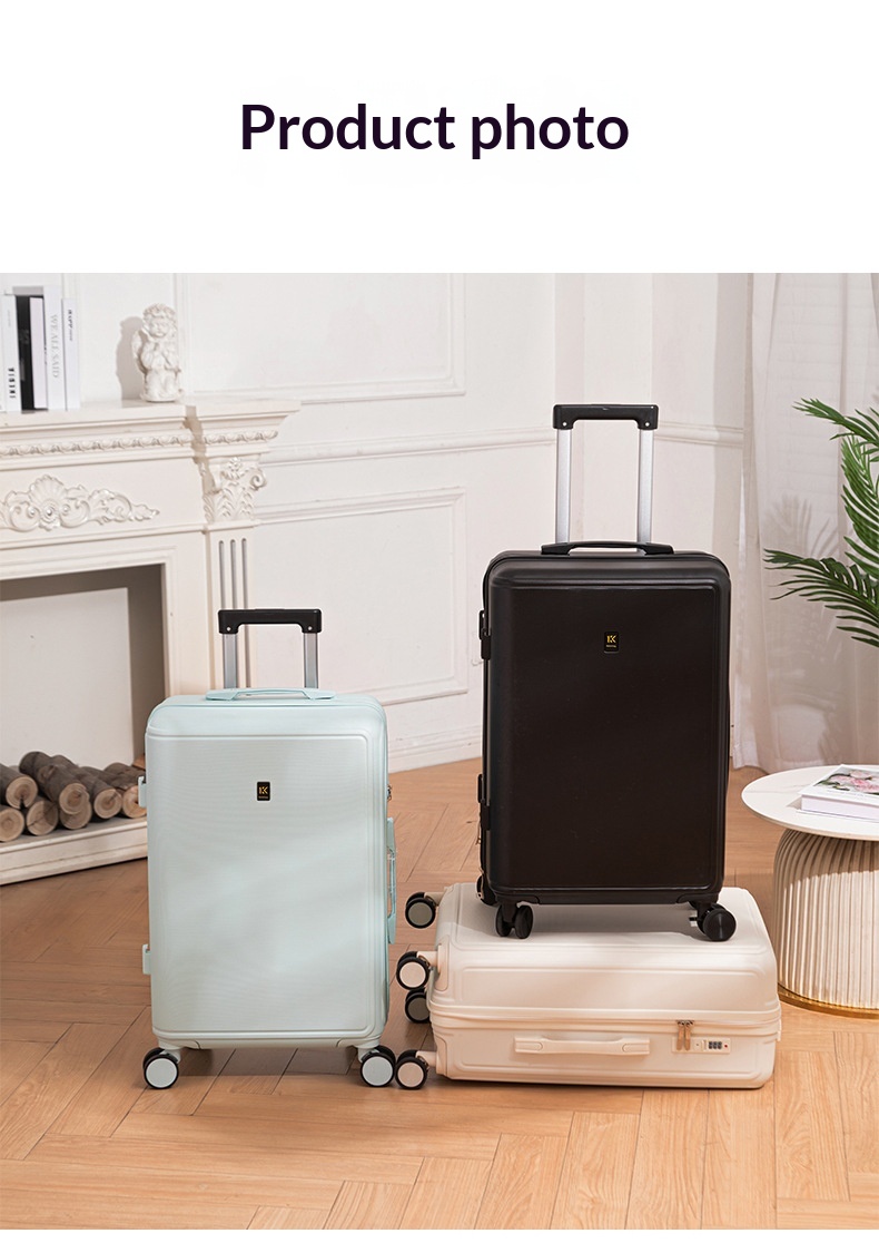 2026 New Luggage Trolley Case Student 20 Inch Lightweight Boarding Large Capacity Password Travel Leather Box Male - DY5209 Rock Dark photo 5