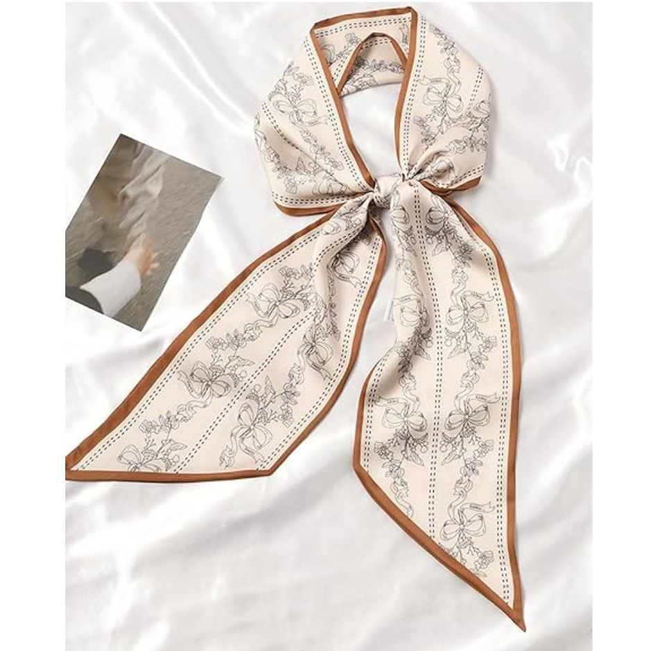 Head Scarf Hair Neck Scarves For Women Purse Bag Scarfs For Handbags Silky Long Thin Satin Headscarf Fashion photo 3