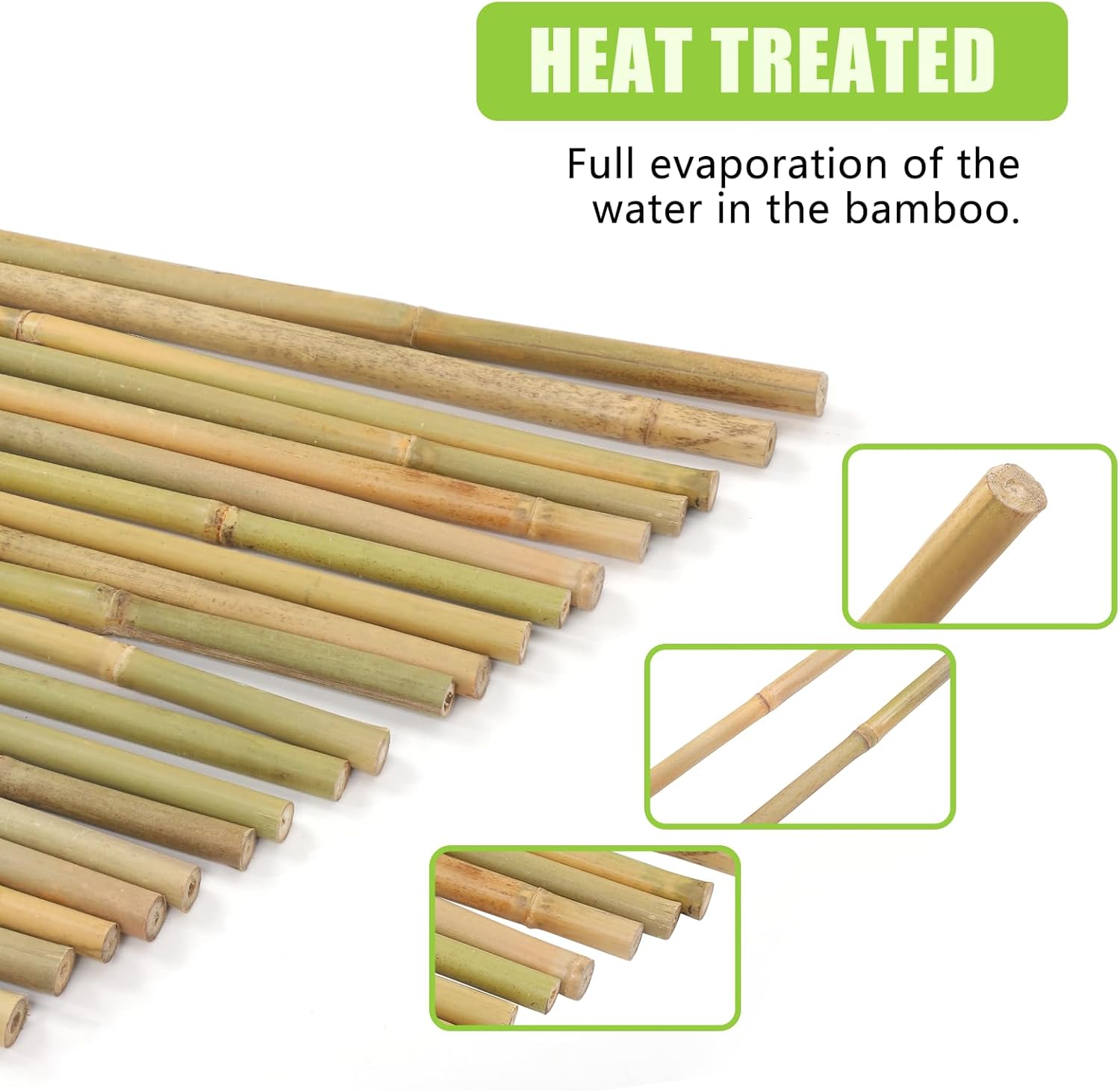 6FT,Diameter 8mm - 10mm Natural Bamboo Plant Stake, Sturdy Bamboo Poles, Durable Plant Bamboo Stake, Garden Climbing Plant Bracket 15pcs. Self-pickup Only photo 3