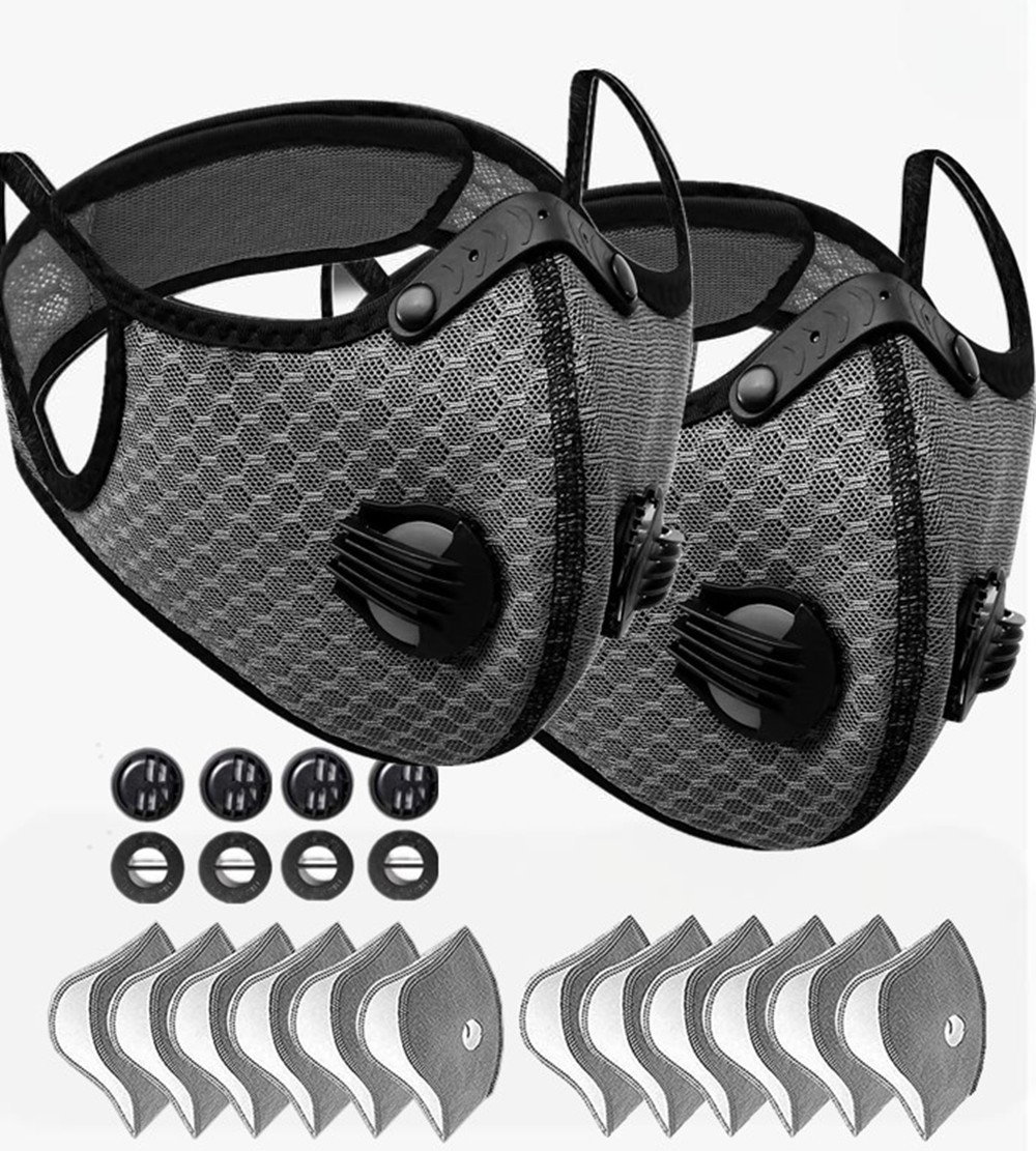 2x Pro Reusable Half Face Mask Respirator Filters Bike Sports Worksite Facepiece photo 1