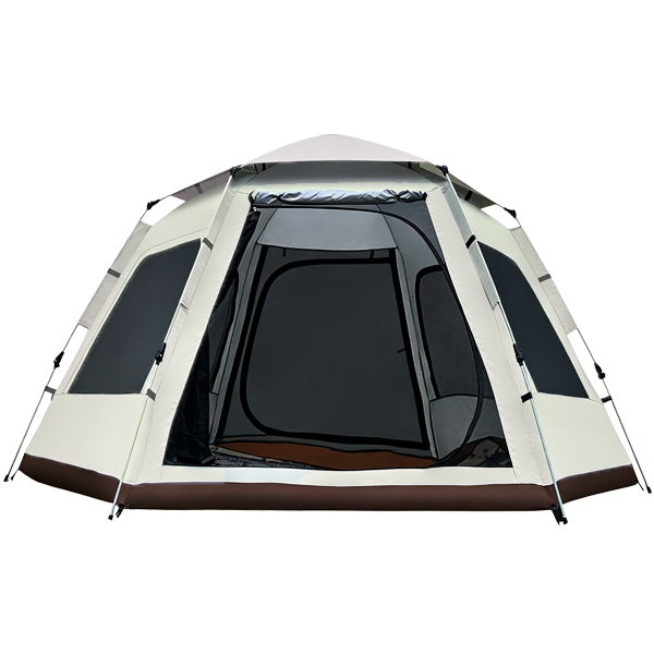 Cream White Instant Pop Up Tent - 3 Second Quick Setup Outdoor Shelter, Windproof Waterproof With Panoramic Mesh Skylight, Extra Spacious Sunshade Canopy For Picnic, Beach, Backyard, Music Festival photo 3