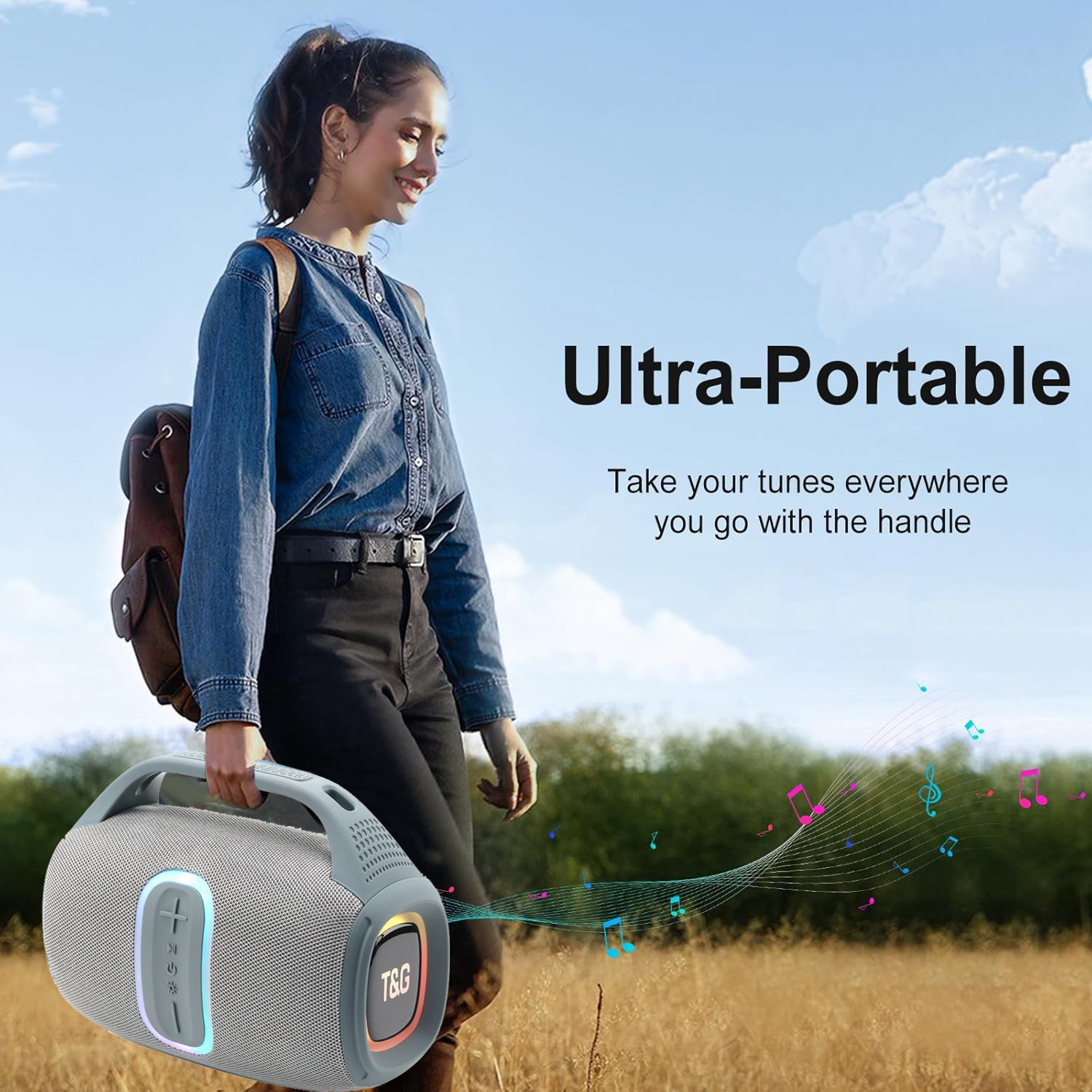 Portable Speakers Boombox Speaker With Dynamic Colourful LED photo 2