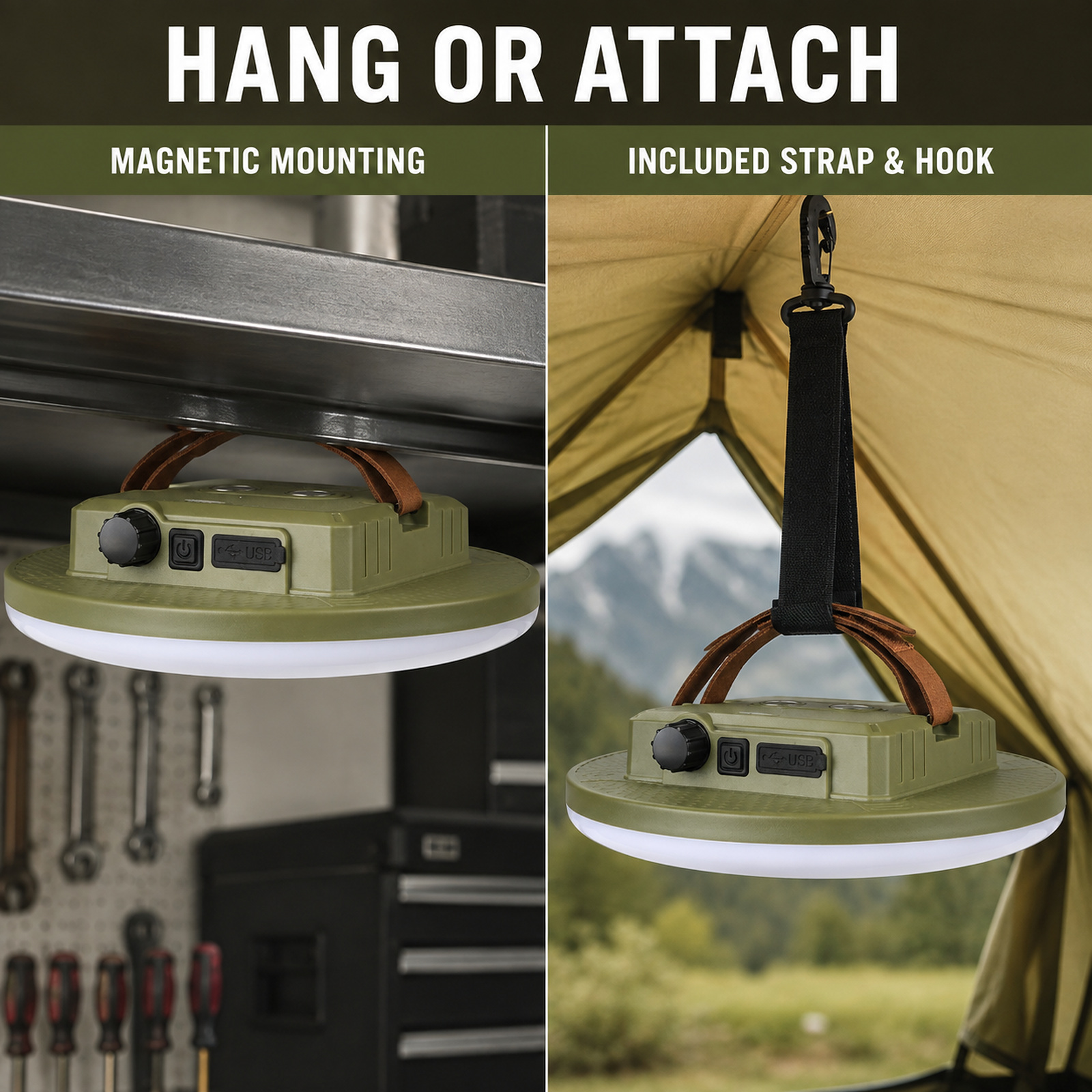 D82 3 Camping Lantern 6000mAh Magnetic Mount Hanging Hook Stepless Dimming Type C For Outdoor photo 6