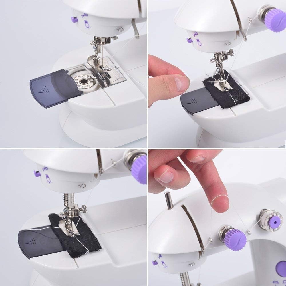 Electric Sewing Machine Portable Mini 12 Stitches Pedal Household For Beginner photo 3