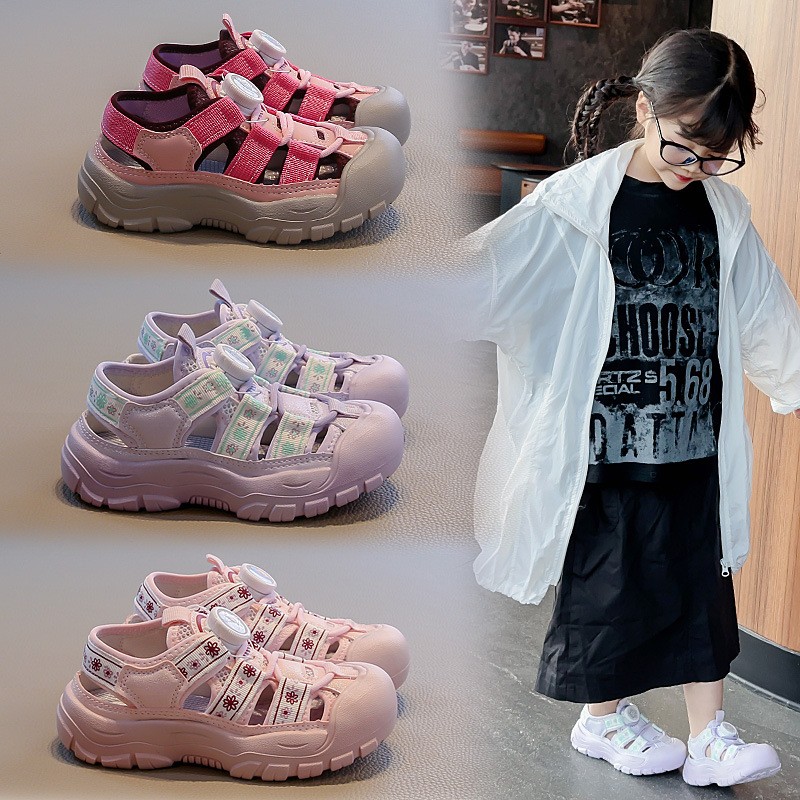 2026 Summer New Korean Style Kids Sports Sandals, Soft Sole Casual Beach Shoes For Boys And Girls photo 3