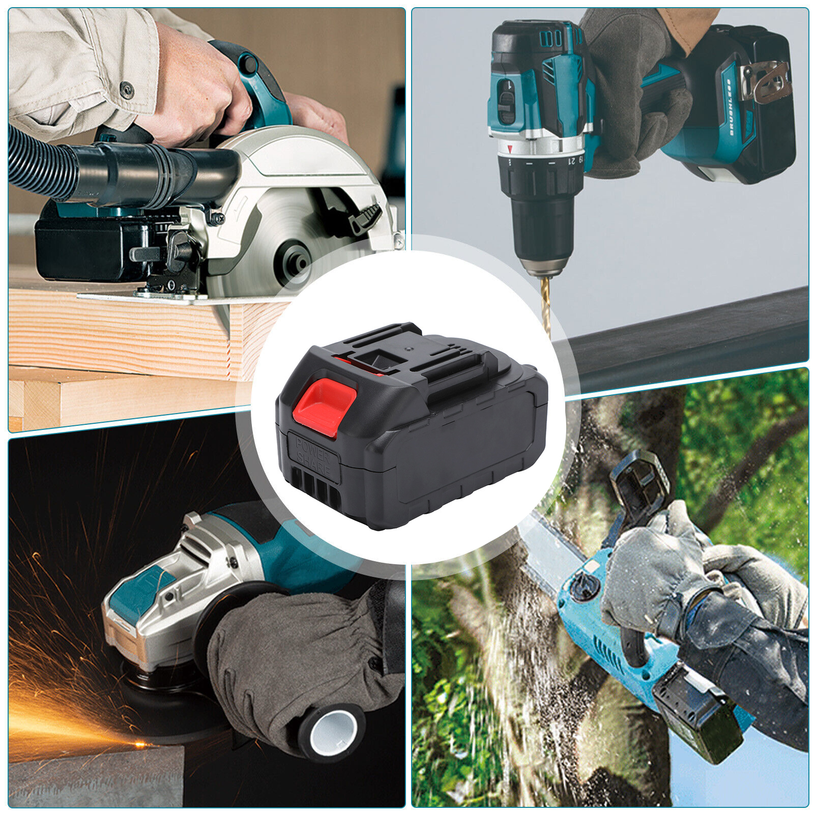 1 Piece 18V Li-ion Battery For  Cordless Multi Tool 2000mAH photo 6