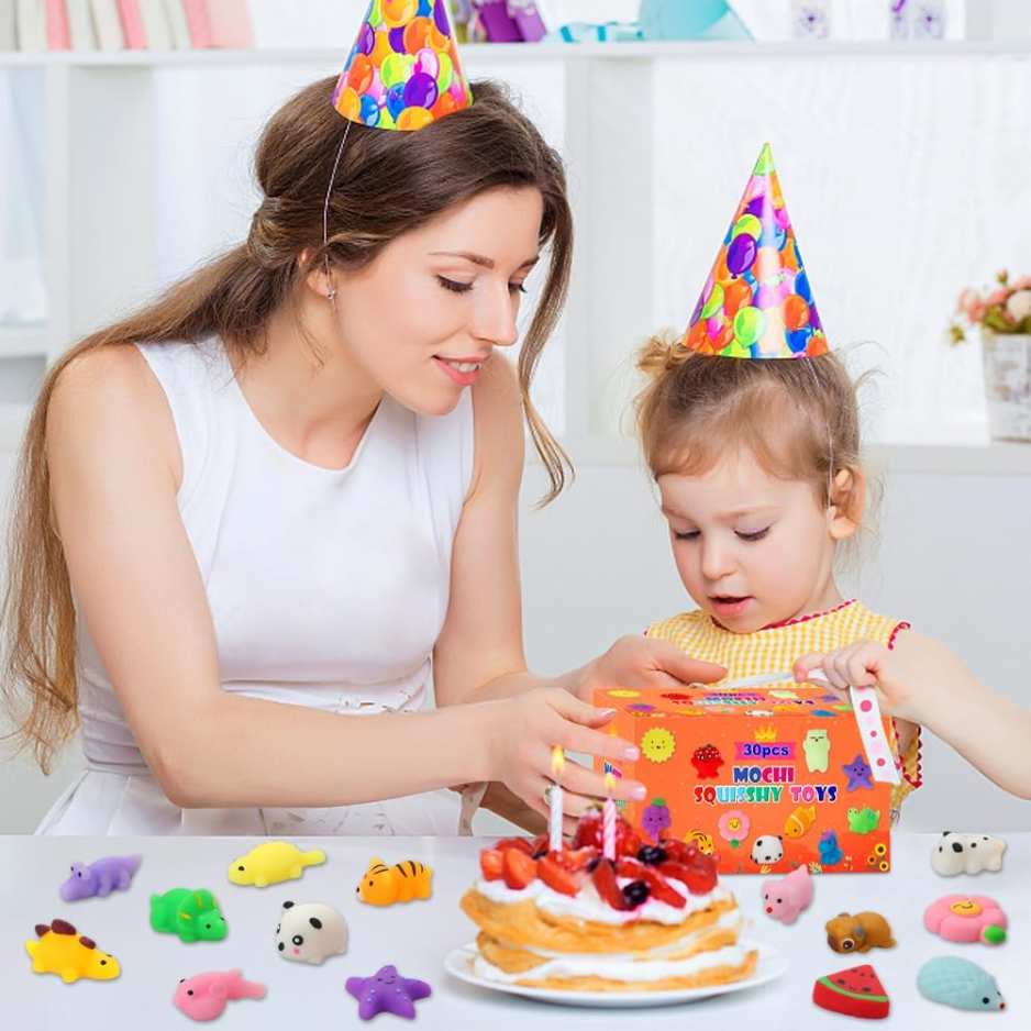 30 Toys For Classroom Birthday Xmas Gifts Goodie Bag Mini Animals Mochi Stress Relief Sensory Toys Random photo 4