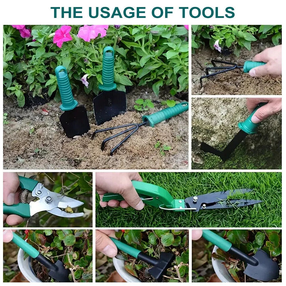 Shovel Harrow Potted Flower Gardening Tools Gift Kit Glove Garden Tool 10Pcs&Set photo 3