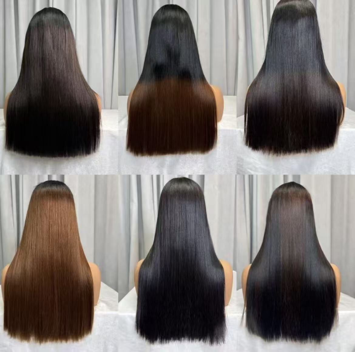 Real Hair Wig Full Head Set BOB Short Hair Long Straight Hair Wavy Curly Hair Factory Wholesale Can Customize Any Color Of Women's Wig photo 2