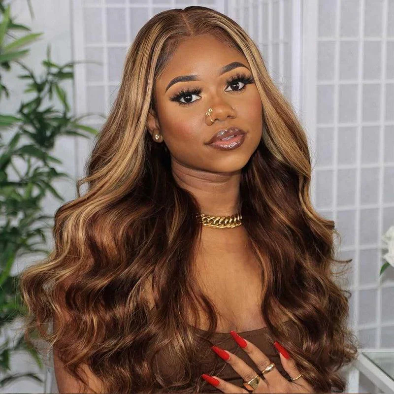 13x4 Lace Front Body Wave Human Hair Wig P4 27, Density photo 8