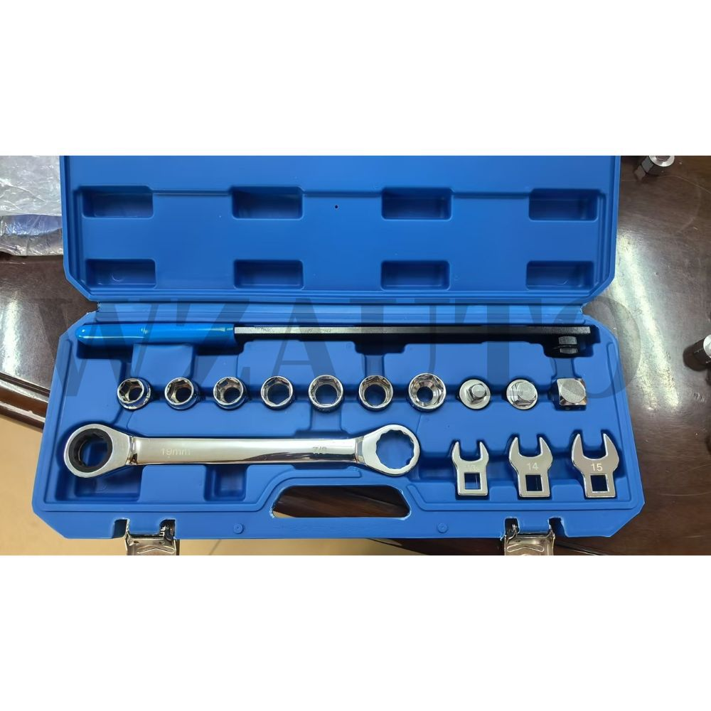 15-piece Adjustable Wrench For Automotive Engine Belt, Belt Pulley Disassembly And Assembly, Idler Gear Tensioning Special Auto Repair Tool photo 5