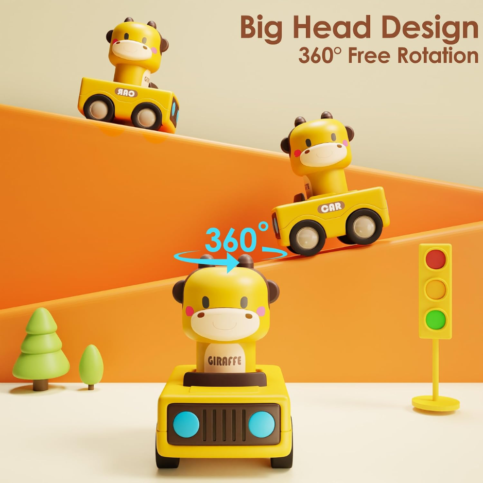 Baby Press To Go Car Toys For Toddlers 1-3, 1 Yr Old Boy Gift photo 2