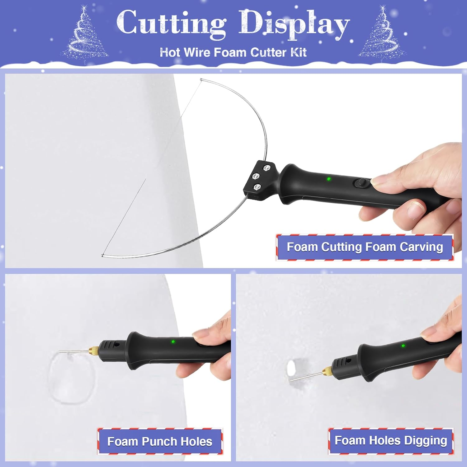 Foam Cutting Tools, Electric Cutting Tool Kits, Polystyrene Foam Cutting Pens, Equipped With An Electronic Voltage Converter Adapter, Are Used For Foam Cutting, Drilling And Detailed Processing. photo 2