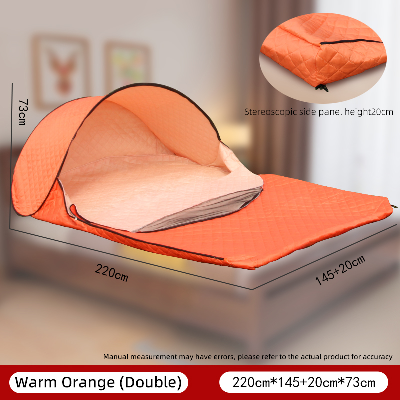 Portable No Assembly Warm Sleeping Bag Cover Quilted Thickened Wind & Cold Resistant Camping Dorm Nap Isolation Sleeping Bag photo 7