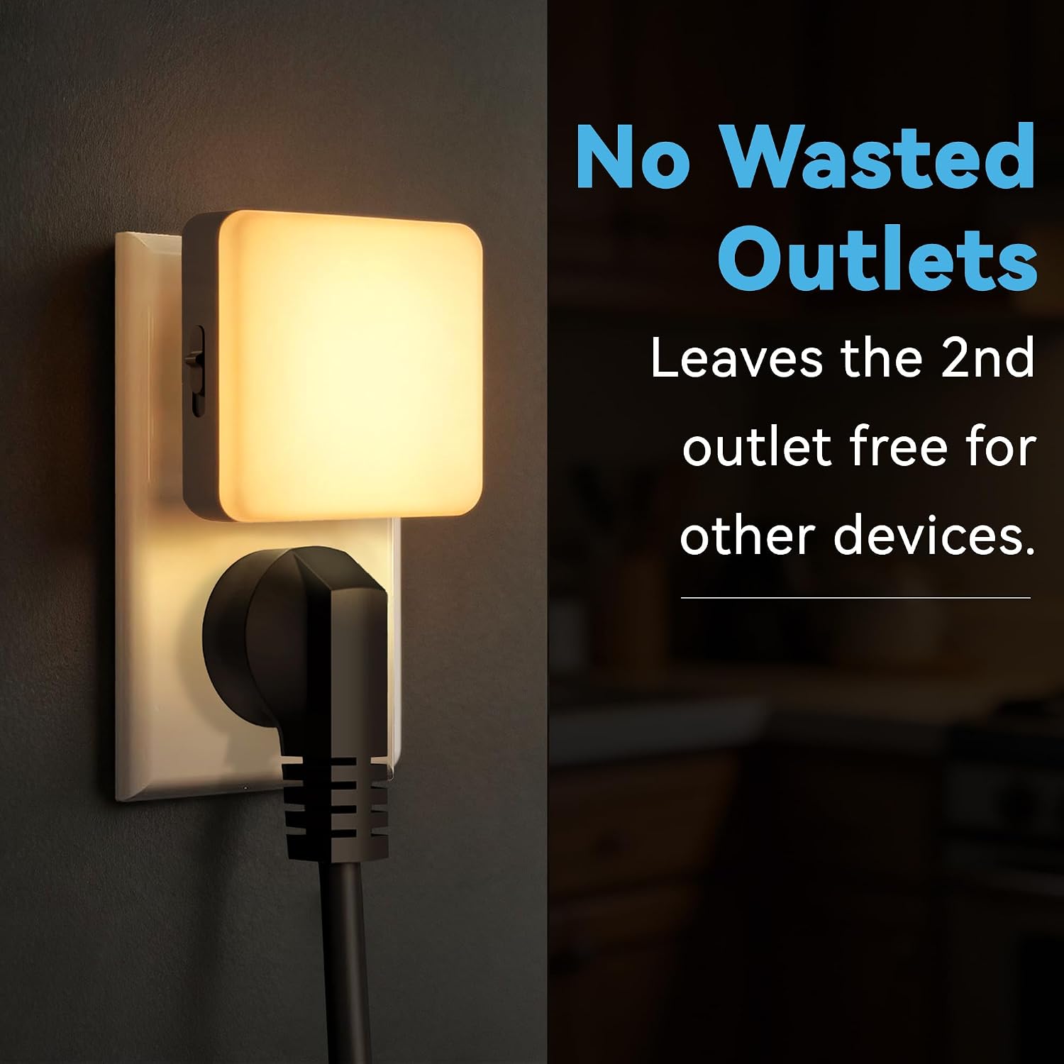 Dusk To Dawn Sensor Night Lights, Plug In, Auto On Off  2 Pack, Automatic LED Night Light For Bedroom  Hallway And Home photo 5