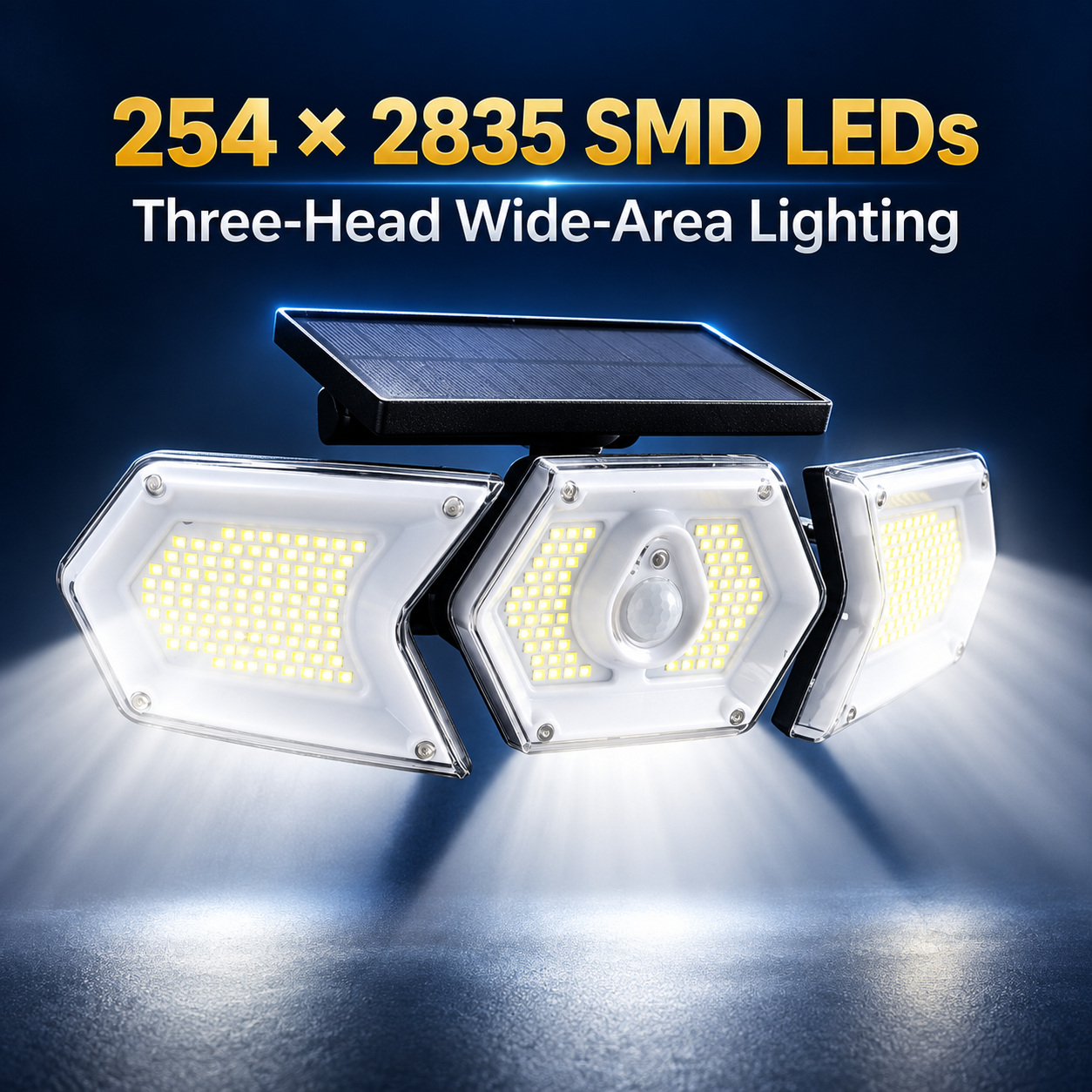 Solar Powered Rechargeable Motion Sensor LED Work Light 1200mAh For Auto W774A Battery Street 1x photo 8