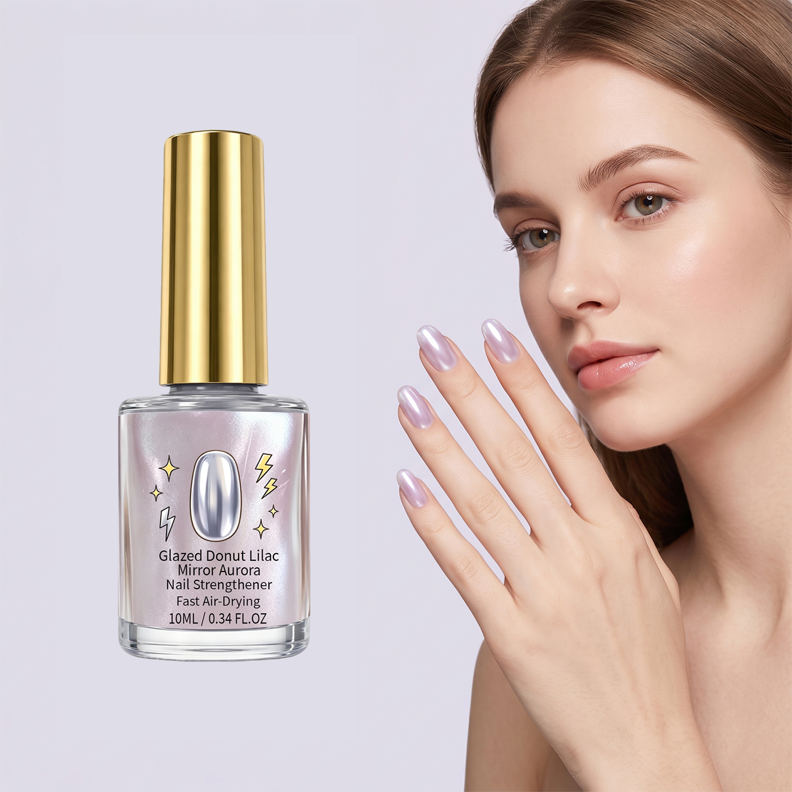 Mirror Aurora Purple Nail Polish 10ml 1piece photo 8