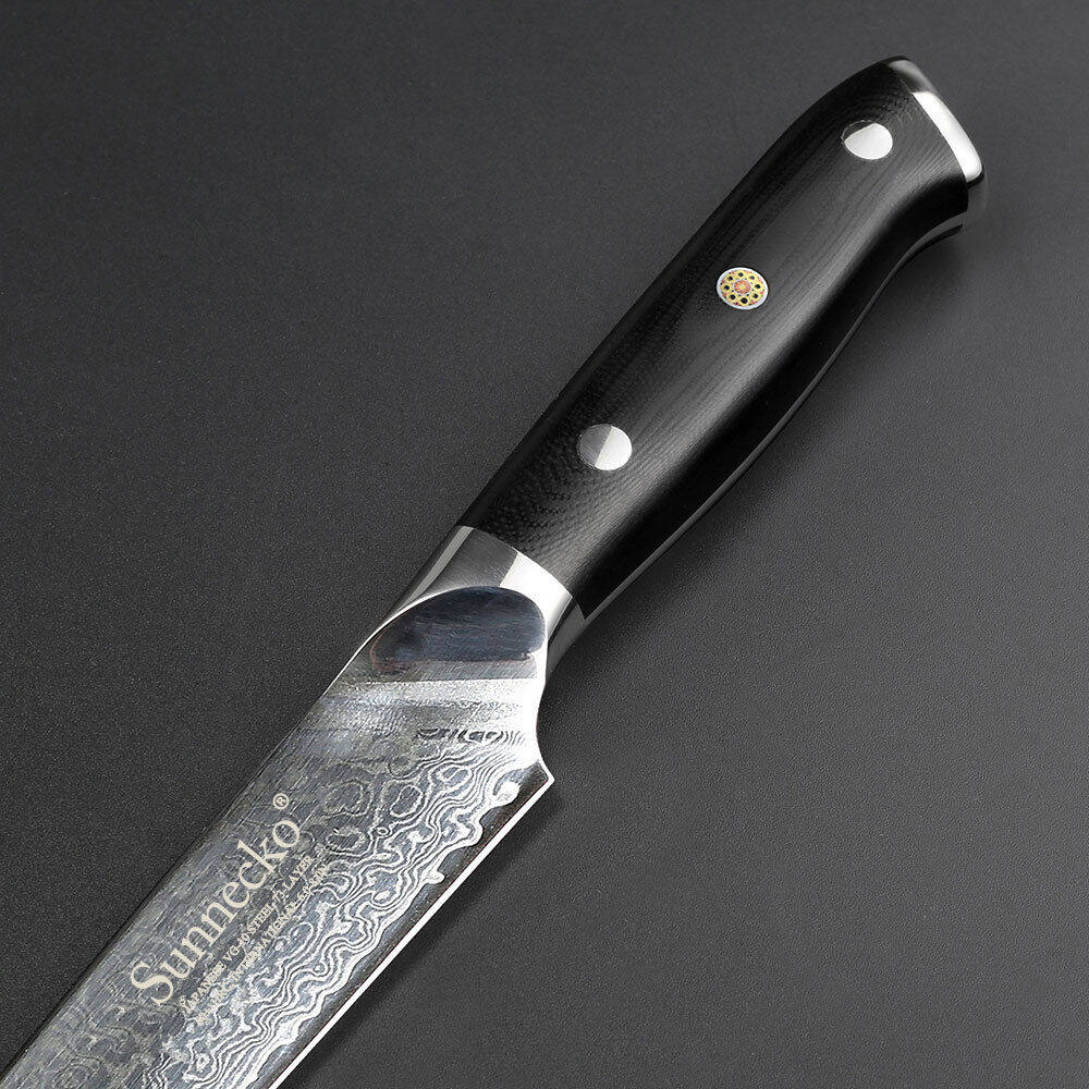 Sunnecko Carving Knife 8 Inch Sharp Meat Slicing Damascus Steel Kitchen Cleaver photo 4