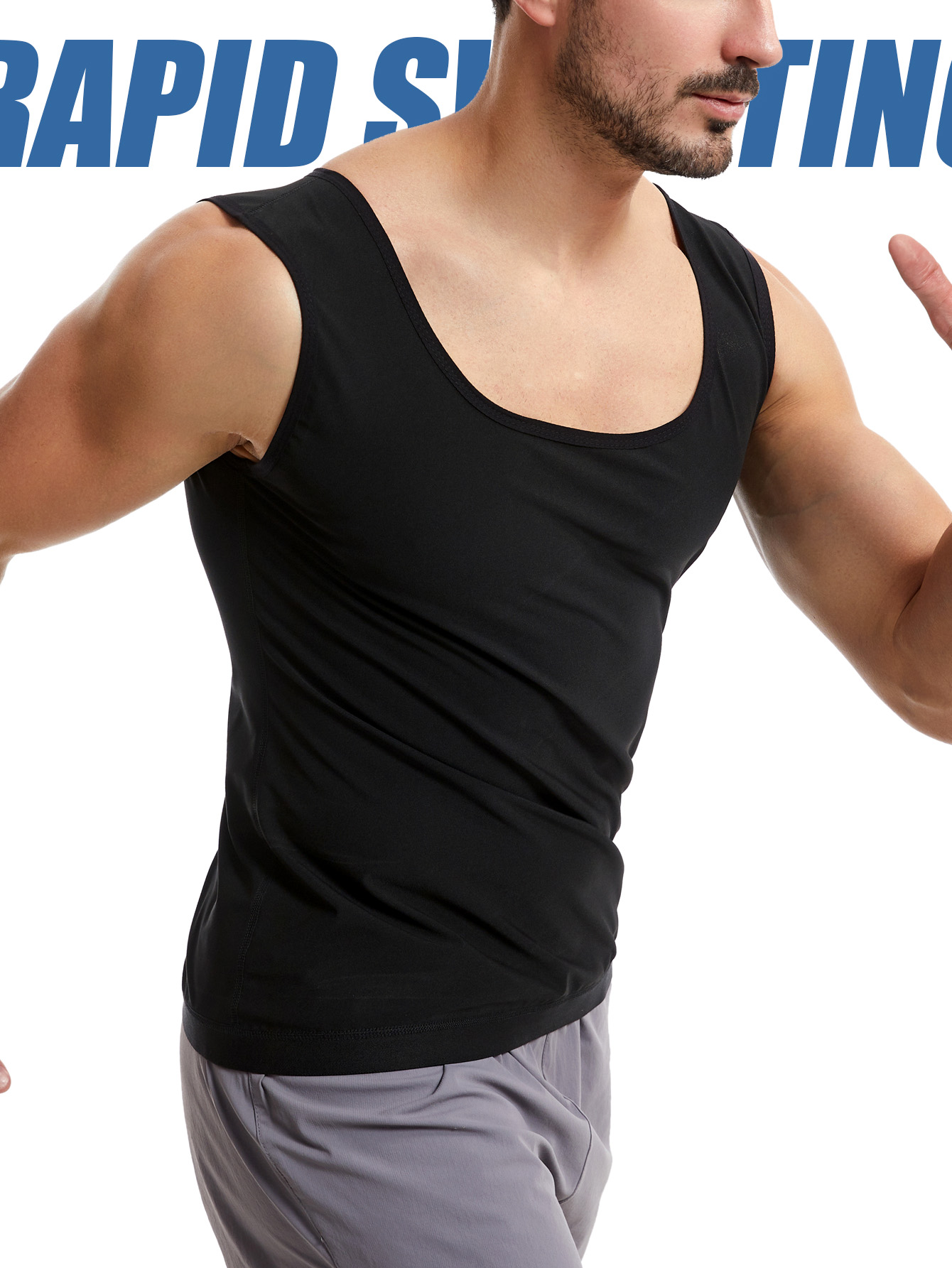 Sports Fitness Zipper Body Shaping Sweat Suit, Tummy Control Tight-Fitting Yoga Sauna Suit, Corset Vest For Men And Women, Short-Sleeved Quick-Drying photo 5