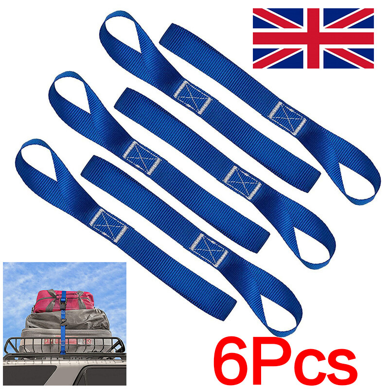 6pcs Motorcycle Motorbike Soft Loop Transport Tie Down Straps 2.5x30cm. photo 7