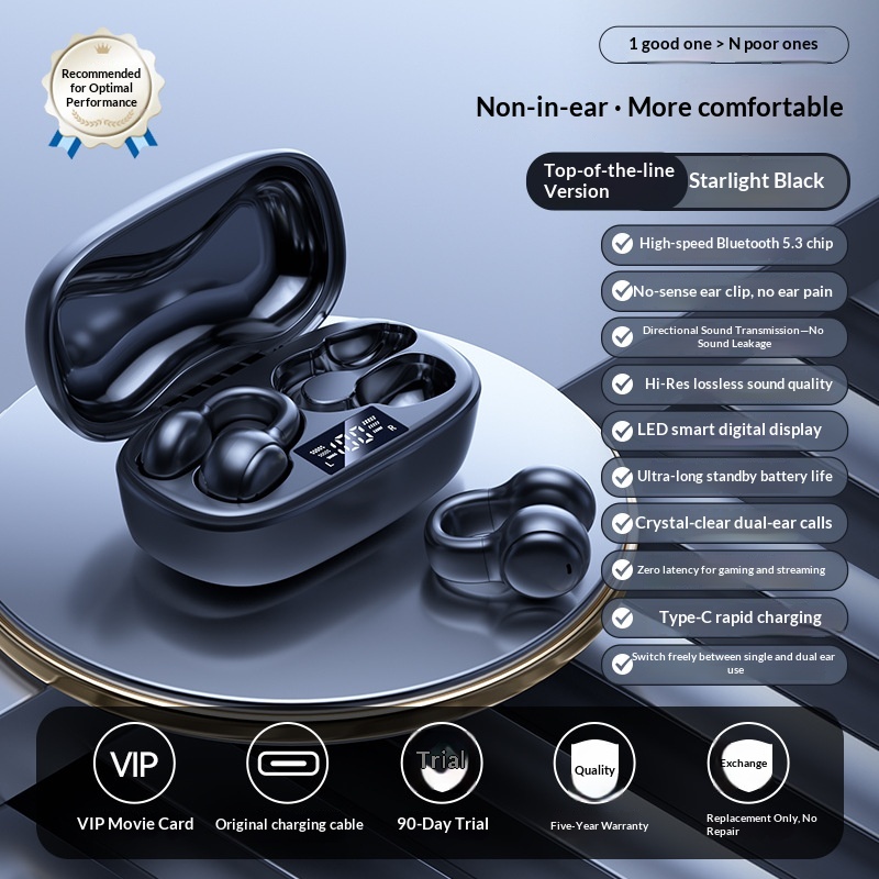Cross Border Explosion M127 Long Range Hanging Earphone Private Model High Color Value Low Latency Wireless Bluetooth Headphones Wholesale photo 6