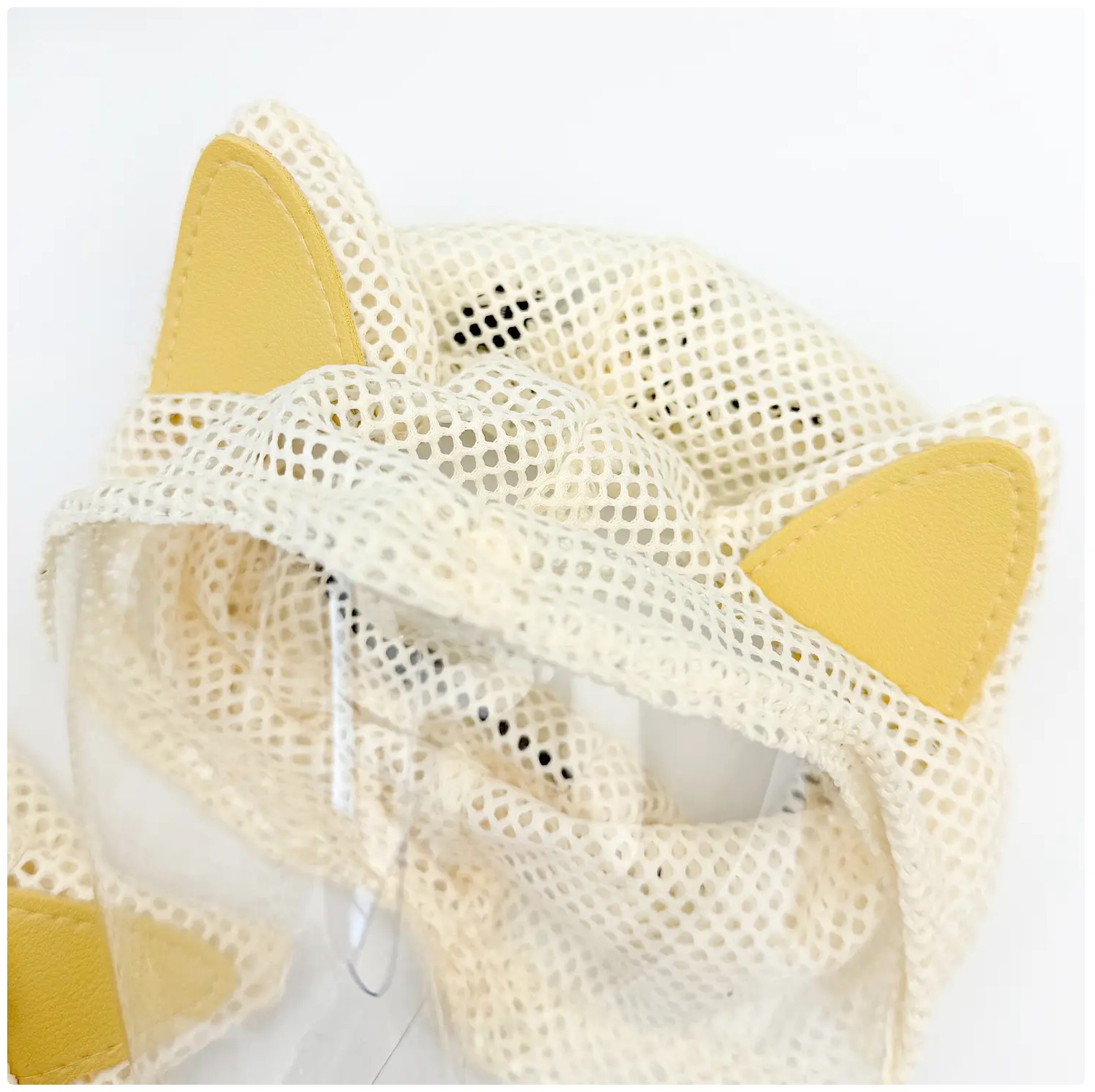Cat Muzzle With Cute Cat Ears, Breathable Mesh Cat Hood For Grooming, Anti-Bite Anti-Scratch Cat Face Cover, Adjustable Drawstring Cat Neck Cover For Nail Trimming, Bathing & Vet Visits photo 2
