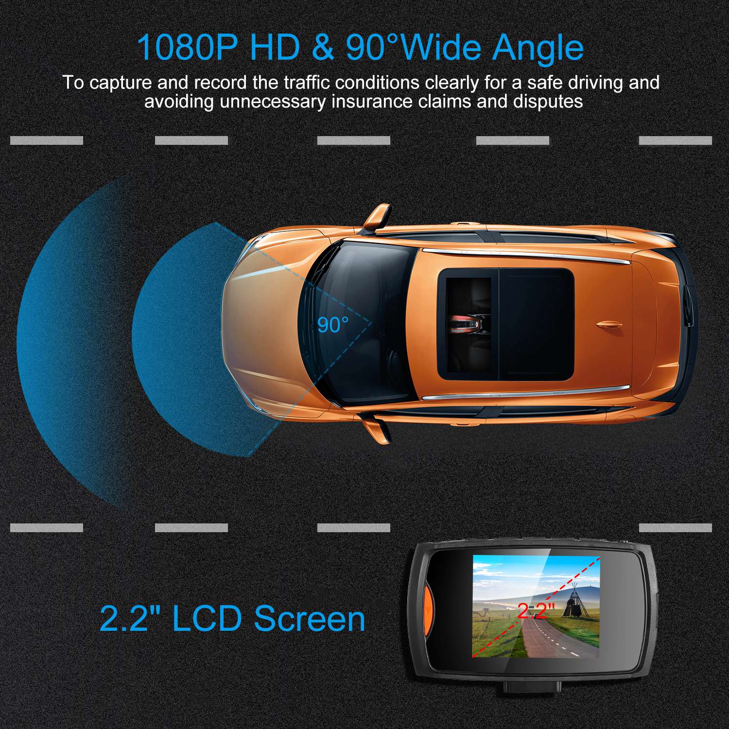 Full HD 1080P Car DVR Recorder, 90 Degree Wide Angle Dashcam, Night Vision With Infrared Lights, Seamless Loop Recording, Support Up To 32G MMC Card photo 7