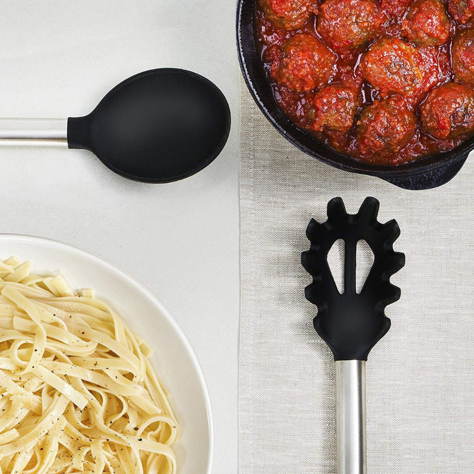 Kitchen Utensil Set Silicone Cooking Utensils 33 Kitchen Gadgets  Spoons For Nonstick Cookware Silicone And Stainless Steel Spatula Set-Best Kitchen Tools, Useful Pots And Pans Accessories photo 7