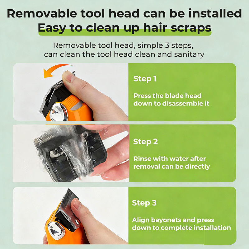 LCD Professional Dog Clippers Cordless Pet Trimmer Grooming Kit Thick Curly Coat photo 8