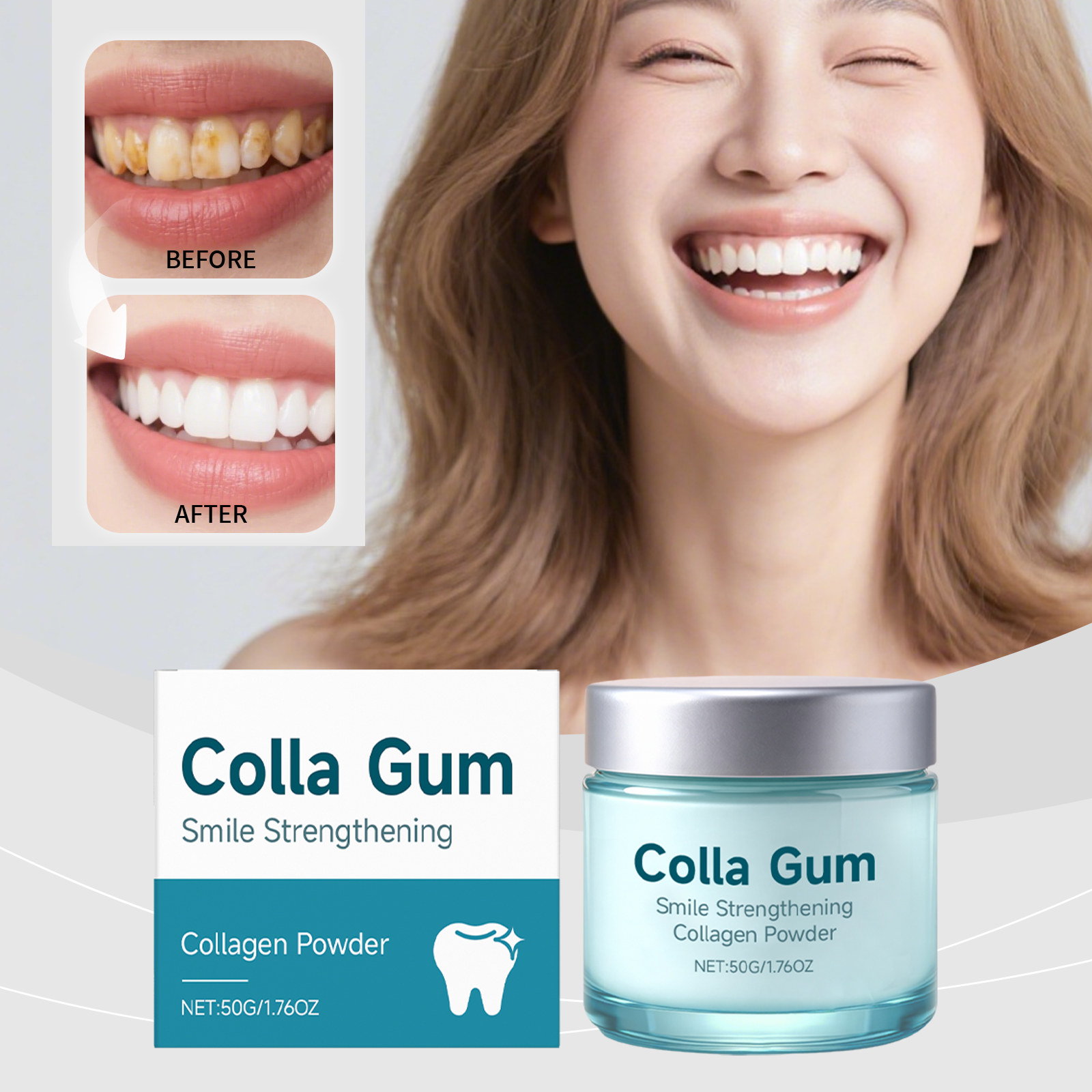 Collagen Tooth Whitening Powder 50g-box photo 6