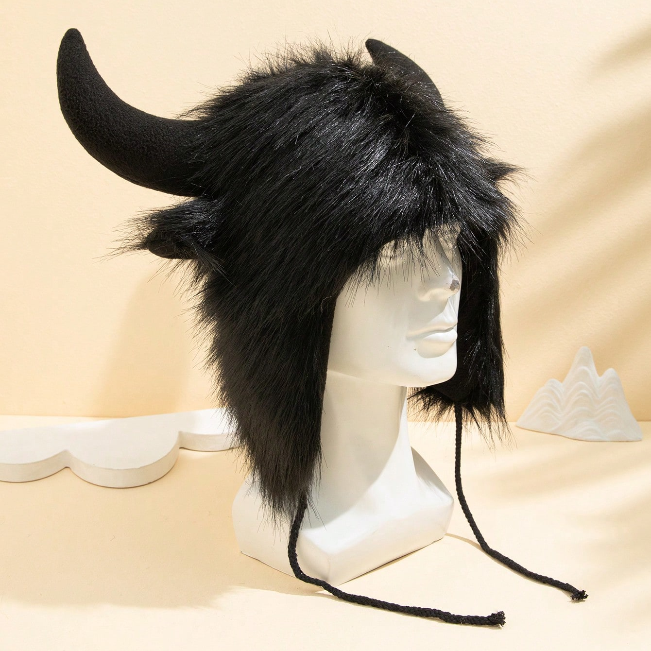 Funny Woolen Mao Yilong Winter And Autumn Warm, Windproof And Cold-proof Style Hat, Halloween Ear Protection Hat photo 1