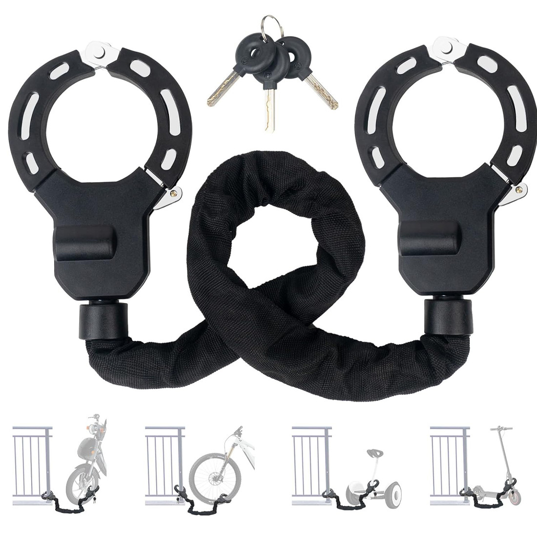 E-Scooter Handcuff Lock For Motorcycle Bike Lock Anti-Theft photo 1