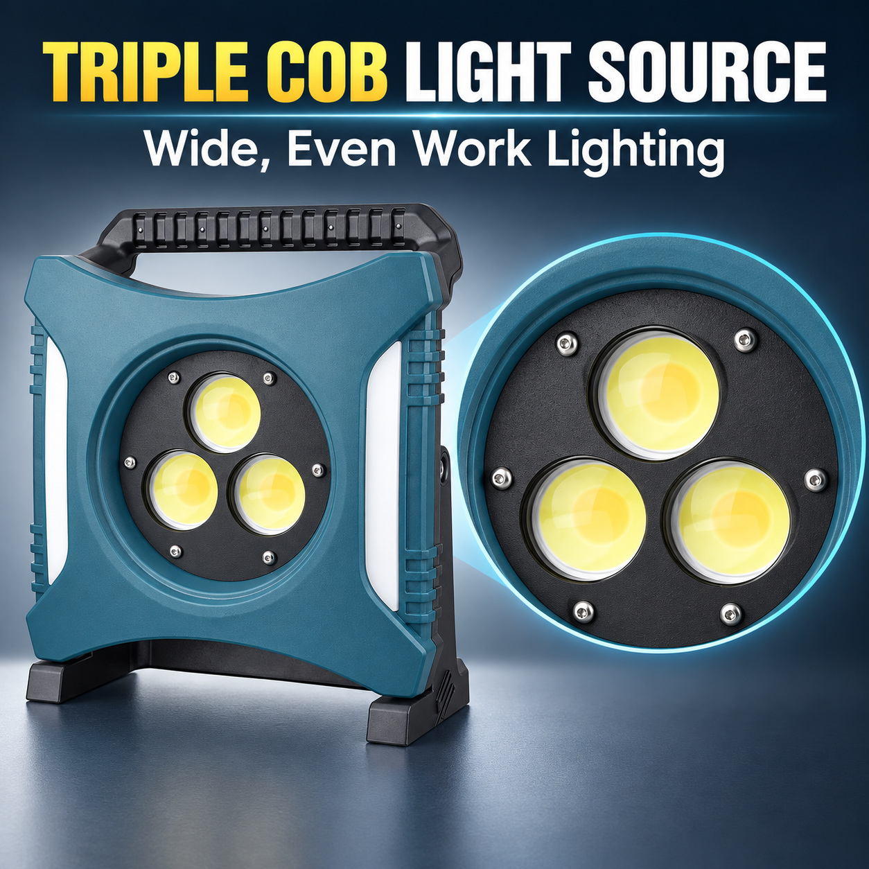 Rechargeable Type C COB Batteryversion 18650 W8144 3 Hour Runtime LED Flood Light Adjustable Stand photo 7