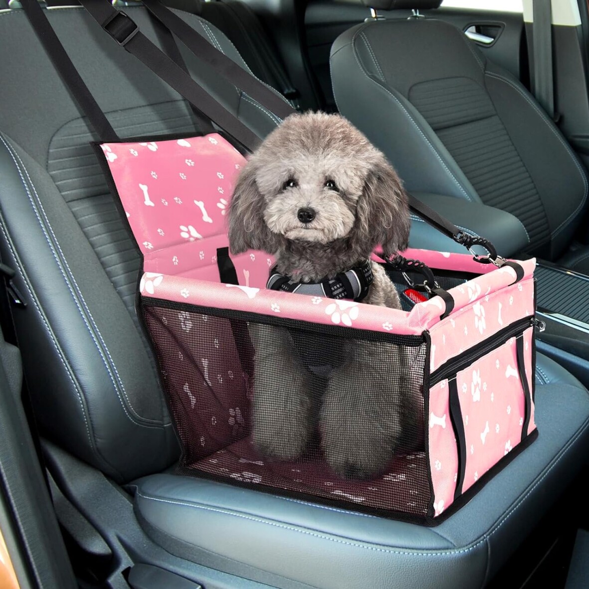 NEW Dog Car Seat For Small Medium Pet, Portable Cat Puppy Rabbit Seat Travel Booster photo 3