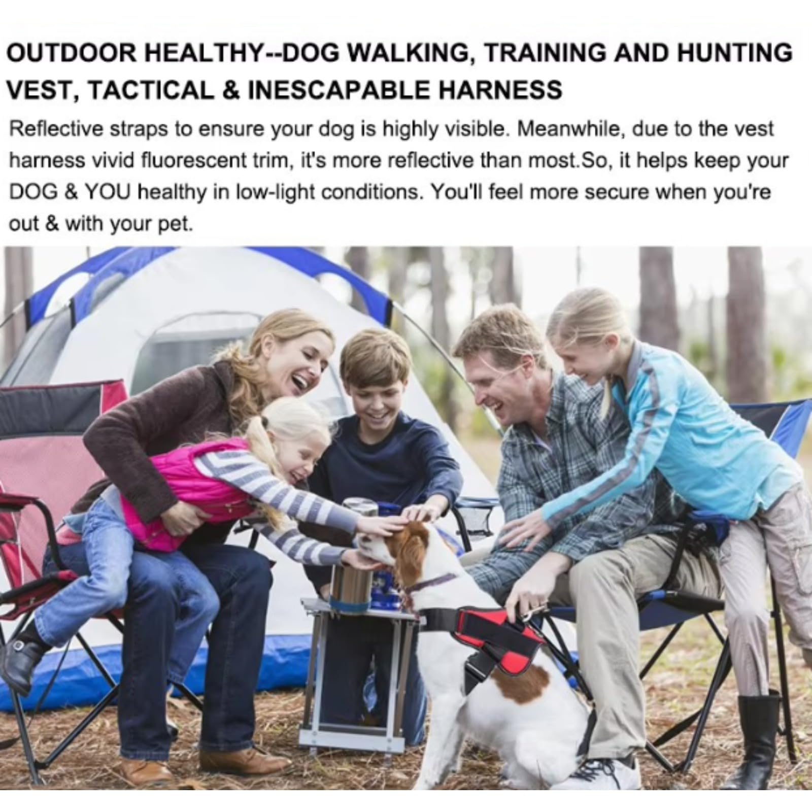 Dogshood Harness, Dogshood No Pull Harness, Breathable Reflective Vest With Handle, No MoreTugging Or Choking photo 6