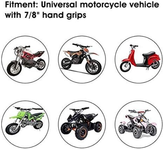 Motorcycle Rubber Handlebar Grips 22mm  Soft Comfort Road Race Pair photo 2