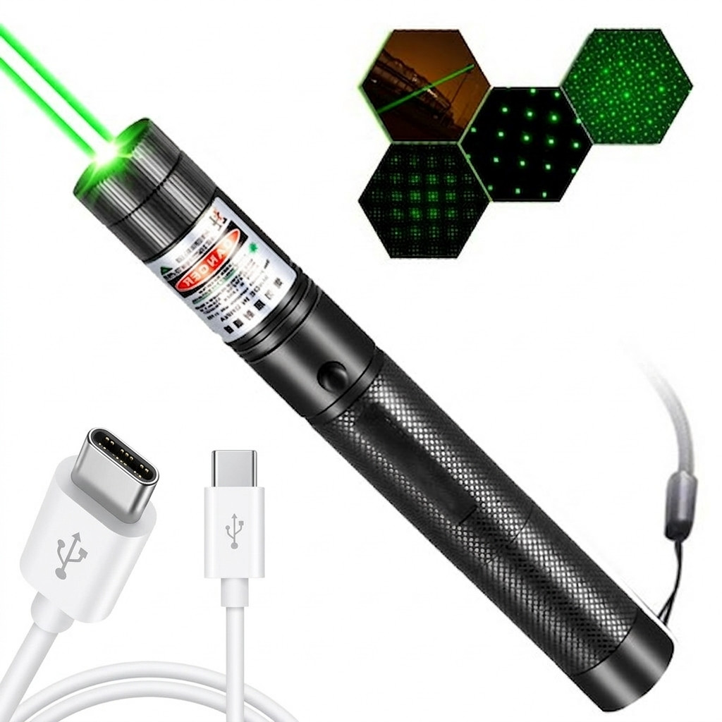 Strong Beam Green Laser Pointer Pen 533nm Lazer Torch Rechargeable photo 8
