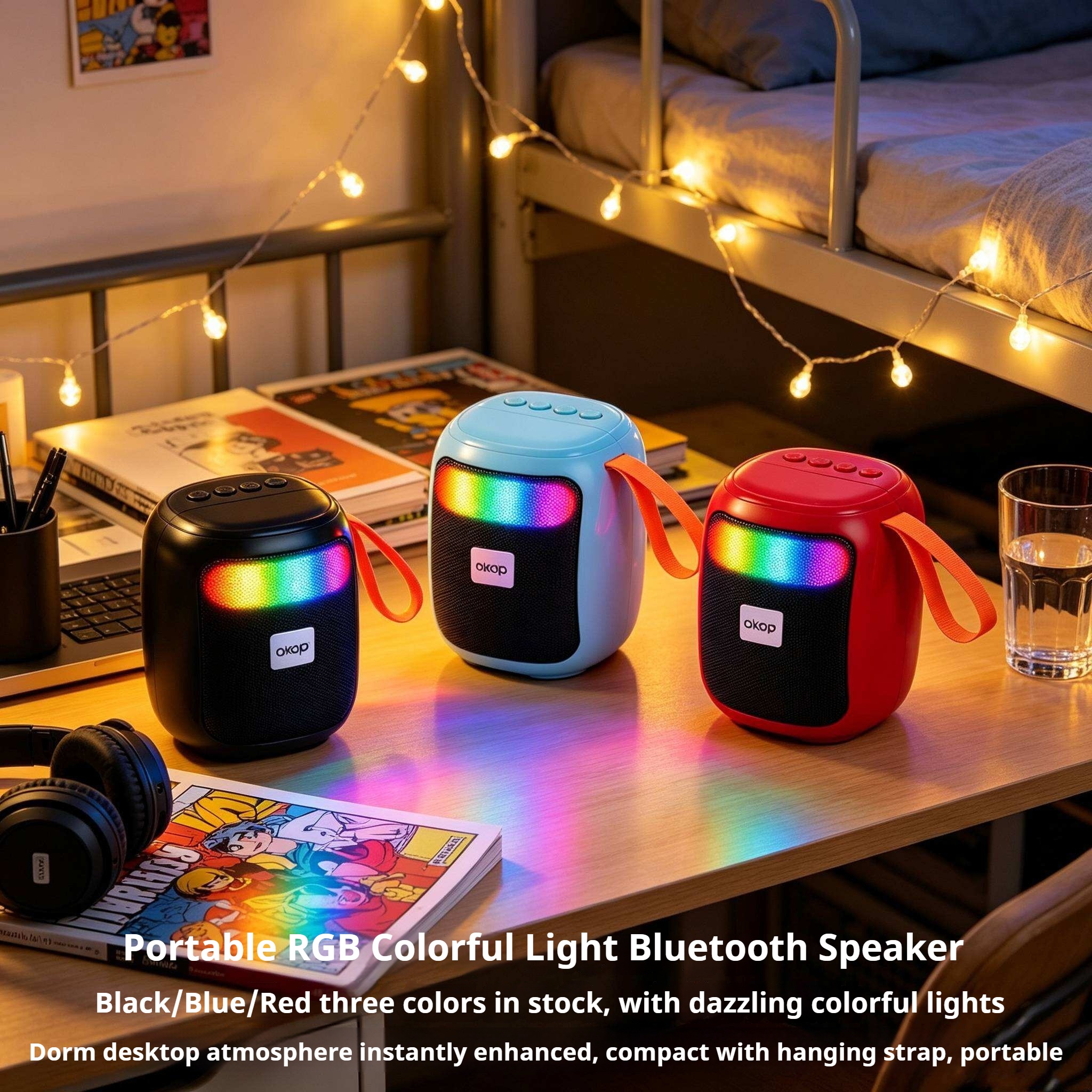 KP-880 Best-selling Wireless Bluetooth Speaker Portable Handle RGB Lighting Long Battery Life High Volume Factory Direct Stock photo 4