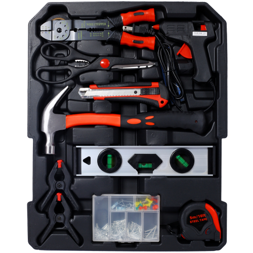 969pcs Home Repair Tool Set Kit For Men, Toolbox Storage Case With 4 Drawers, General Household Tool Kit With Rolling Tool Box, Tool Set Kit For Maintenance, Garden, Homeowner, Handyman -Black photo 6