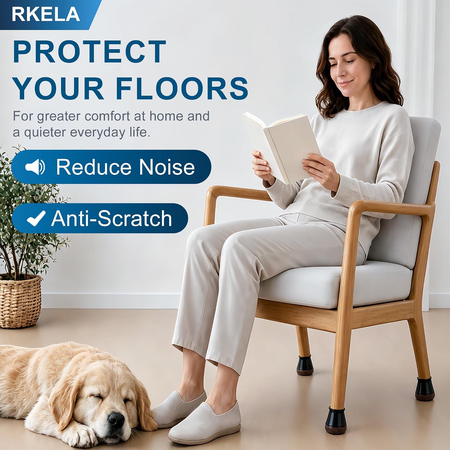 Chair Leg Floor Protectors 16 Units, Silicone Covers For Hardwood Floors, Furniture Feet Caps For Chairs And Tables photo 3