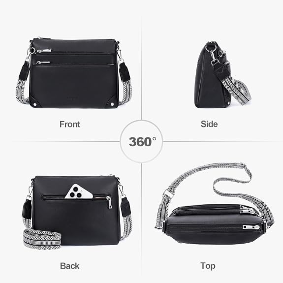 Crossbody Bag For Women, RFID Vegan Leather Medium Purse photo 3
