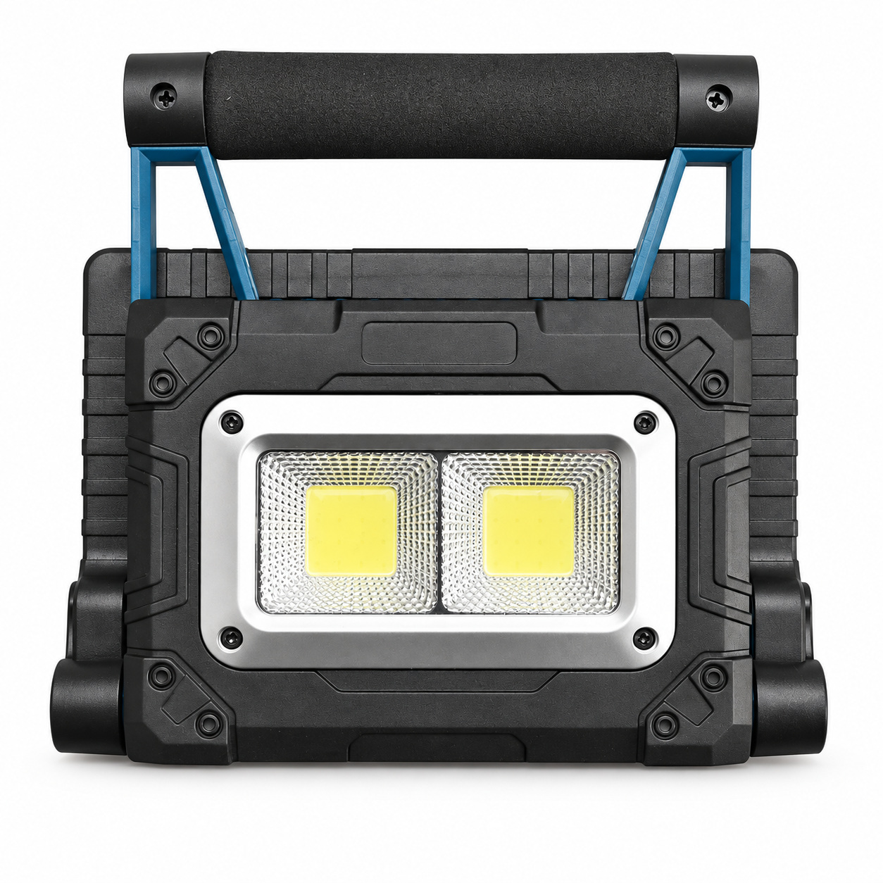 Solar Powered Rechargeable Magnetic Battery Display LED Flood Light W875 2 3600mAh 30W Work Lamp photo 1