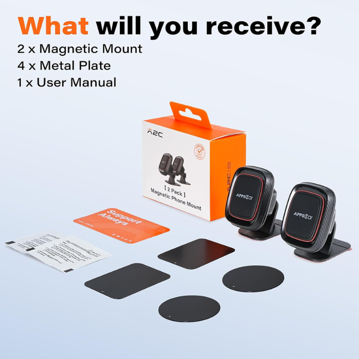 APPS2Car 2 Pack Magnetic Phone Holder For Car, Dashboard Magnet Car Mount photo 4